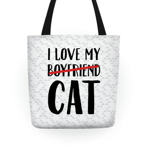 I Love My Boyfriend (Cat) Tote