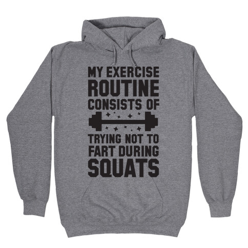 My Exercise Routine Consists Of Trying Not To Fart During Squats  Hooded Sweatshirt