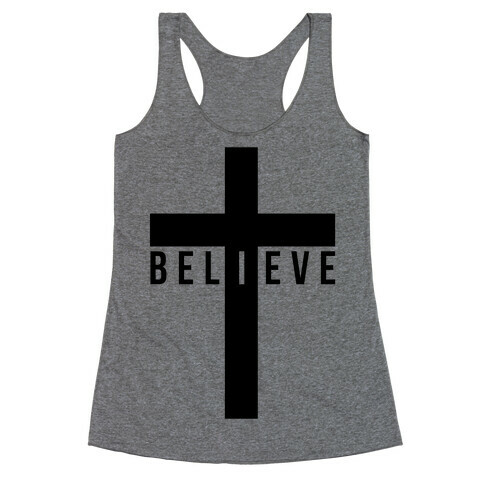 I Believe (Cross) Racerback Tank Top