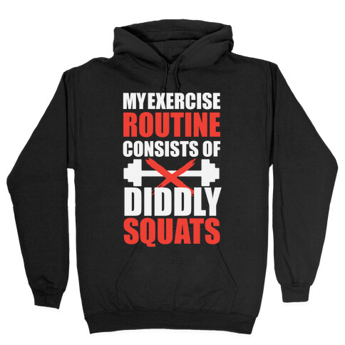 My Exercise Routine Consists Of Diddly Squats Hooded Sweatshirt