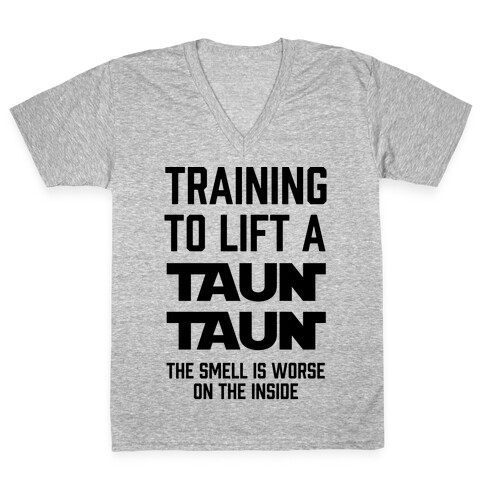 Training To Lift A Tauntaun - The Smell is Worse on the Inside V-Neck Tee Shirt