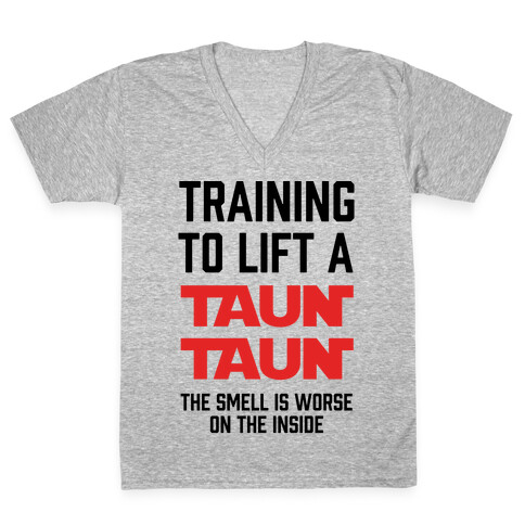 Training To Lift A Tauntaun - The Smell is Worse on the Inside V-Neck Tee Shirt