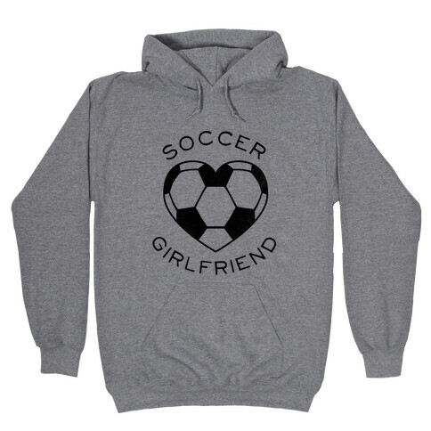 Soccer Girlfriend (Baseball Tee) Hooded Sweatshirt
