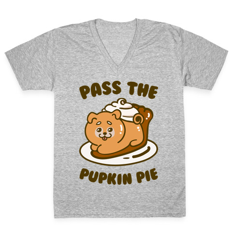 Pass The Pupkin Pie V-Neck Tee Shirt
