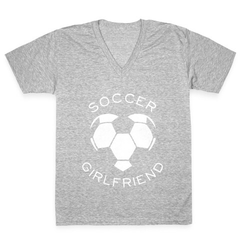 Soccer Girlfriend (Dark Tank) V-Neck Tee Shirt