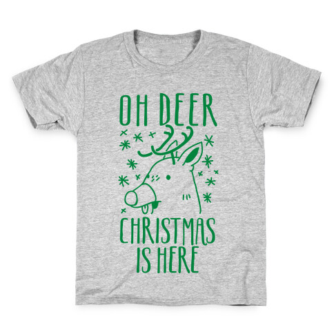 Oh Deer Christmas is Here  Kids T-Shirt