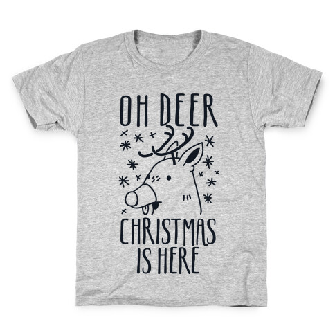 Oh Deer Christmas is Here  Kids T-Shirt