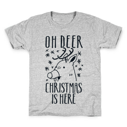 Oh Deer Christmas is Here  Kids T-Shirt