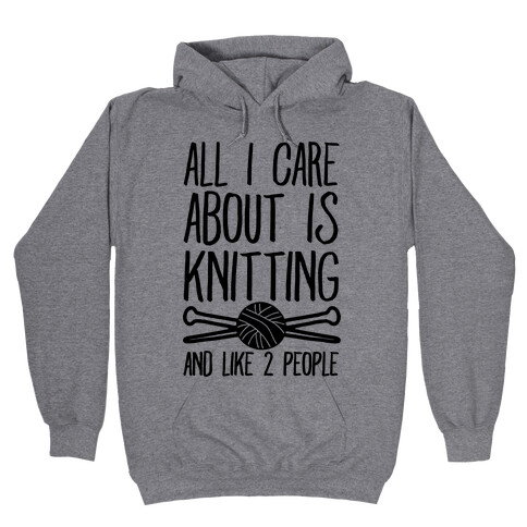 All I Care About Is Knitting And Like 2 People Hooded Sweatshirt