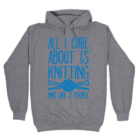 All I Care About Is Knitting And Like 2 People Hooded Sweatshirt
