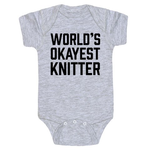 World's Okayest Knitter Baby One-Piece