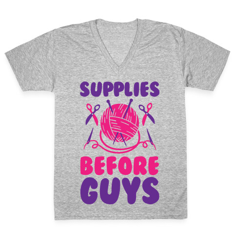 Supplies Before Guys V-Neck Tee Shirt