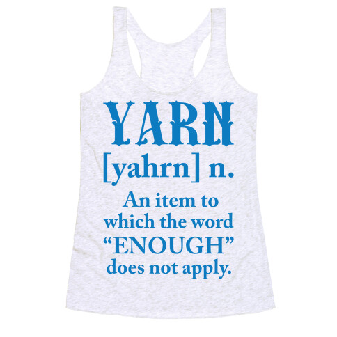 Yarn Definition Racerback Tank Top