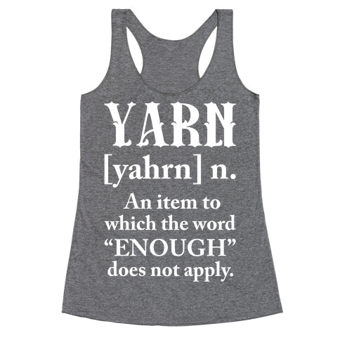 Yarn Definition Racerback Tank Top