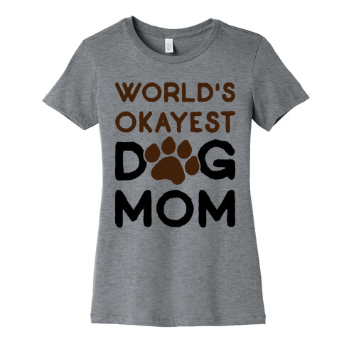 World's Okayest Dog Mom Womens T-Shirt