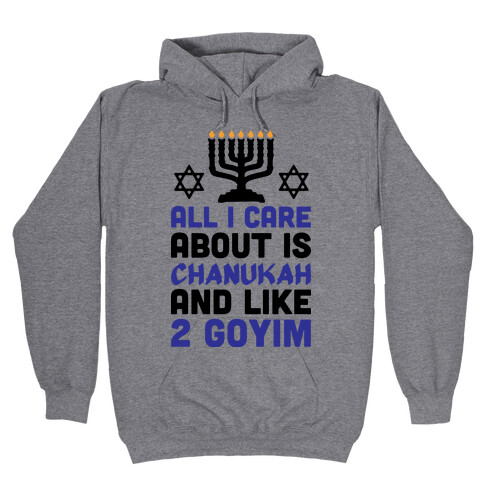 All I Care About is Chanukah Hooded Sweatshirt