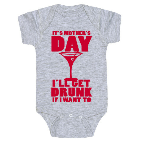 Mother's Day Drunk Baby One-Piece