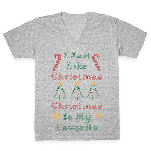 Christmas Is My Favorite V-Neck Tee Shirt