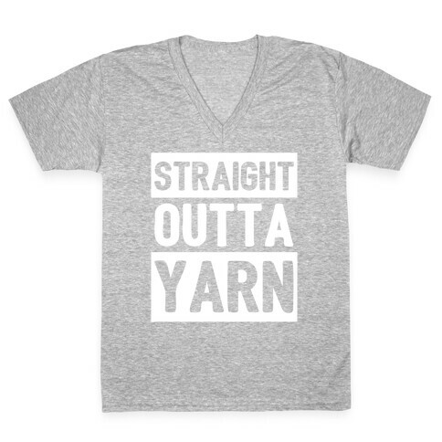 Straight Outta Yarn V-Neck Tee Shirt