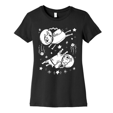 Dogs In Space Womens T-Shirt