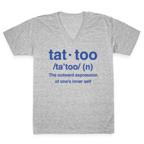 Tattoo Definition  V-Neck Tee Shirt