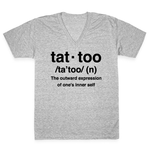 Tattoo Definition  V-Neck Tee Shirt