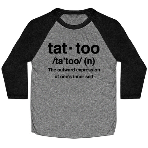 Tattoo Definition  Baseball Tee