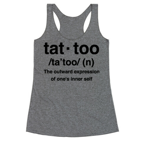 Tattoo Definition  Racerback Tank Top