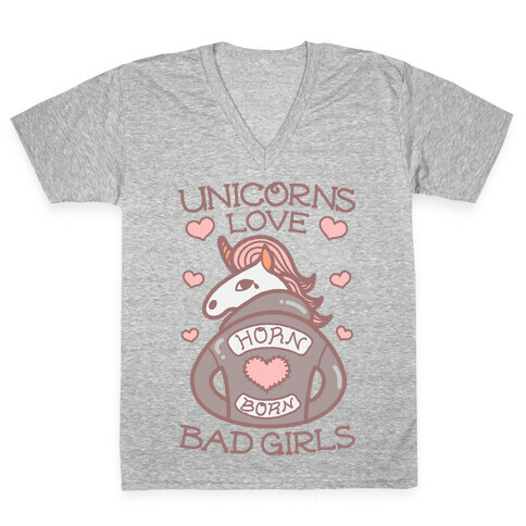Unicorns Love Bad Girls V-Neck Tee Shirt