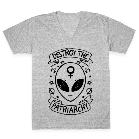 Destroy The Patriarchy V-Neck Tee Shirt