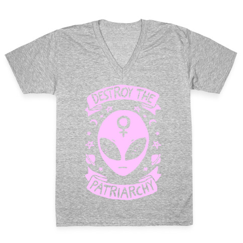 Destroy The Patriarchy V-Neck Tee Shirt