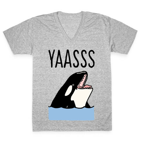 Yaasss Orca V-Neck Tee Shirt