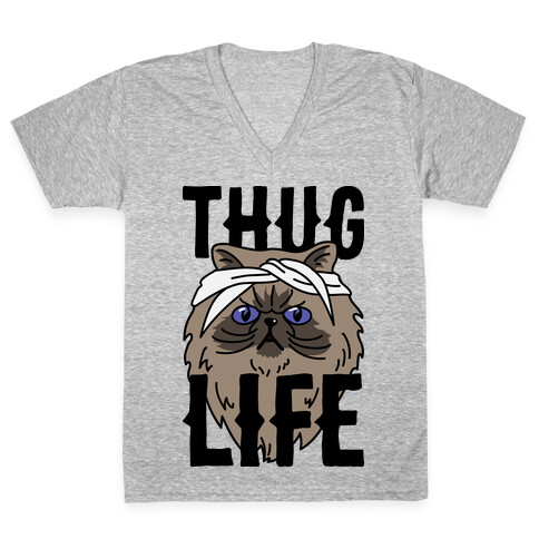 Thug Life V-Neck Tee Shirt