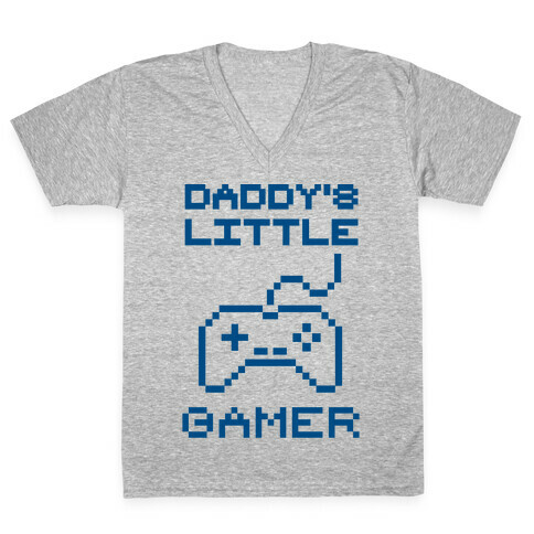 Daddy's Little Gamer V-Neck Tee Shirt