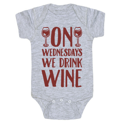 On Wednesdays We Drink Wine Baby One-Piece