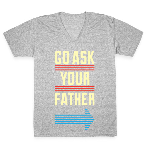 Ask Pair (Mom) V-Neck Tee Shirt