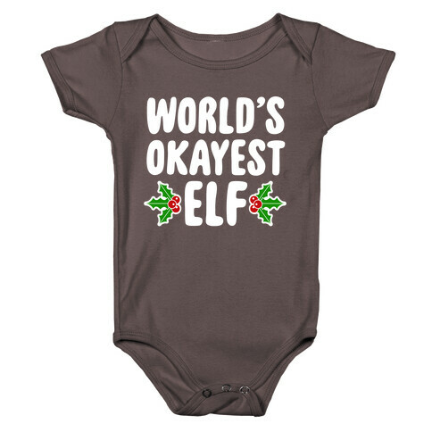 World's Okayest Elf Baby One-Piece