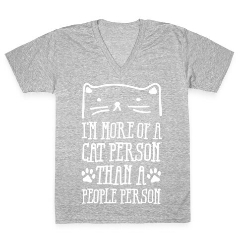 I'm More Of A Cat Person Than A People Person V-Neck Tee Shirt