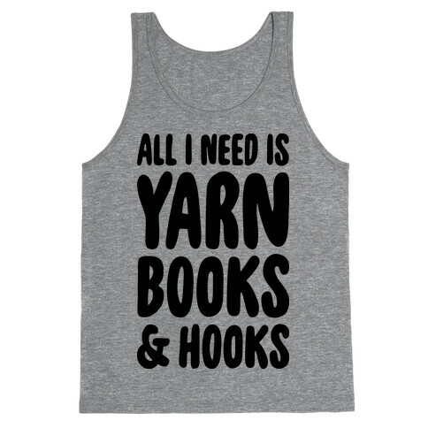 Yarn, Books, And Hooks Tank Top