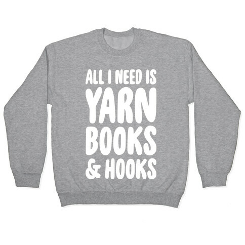 Yarn, Books, And Hooks Pullover
