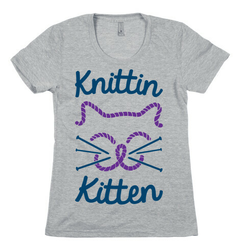 Knittin Kitten Womens T-Shirt