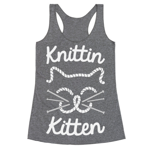 Knittin Kitten Racerback Tank Top