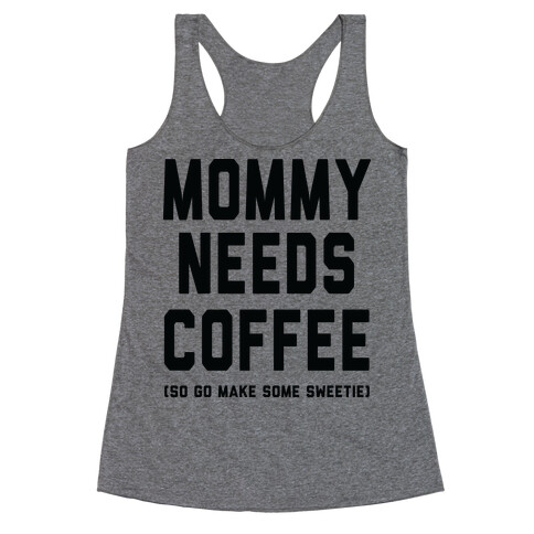 Mommy Needs Coffee Racerback Tank Top