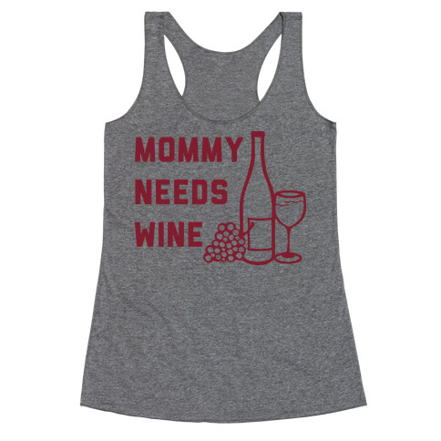 Mommy Needs Wine Racerback Tank Top