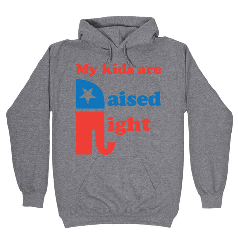 My Kids Are Raised Right Hooded Sweatshirt