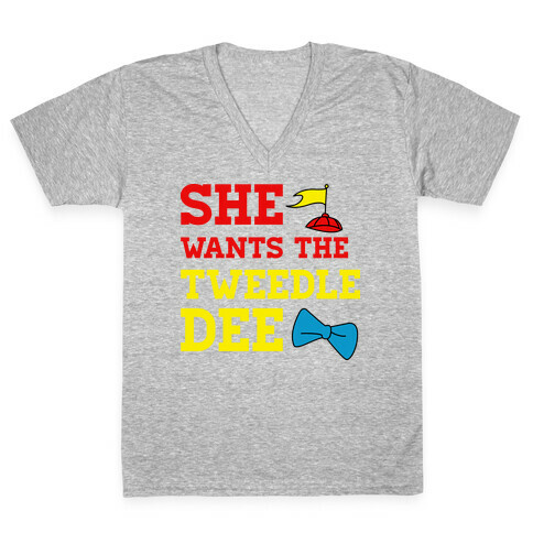 She Wants The Tweedle Dee V-Neck Tee Shirt