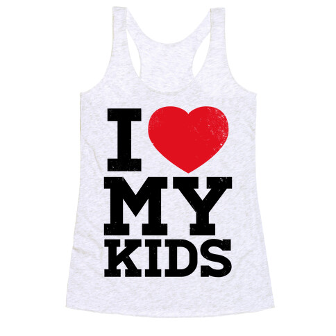 I Heart My Kids Racerback Tank Top