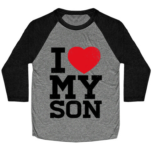 I Heart My Son Baseball Tee