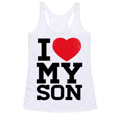 I Heart My Son Racerback Tank Top