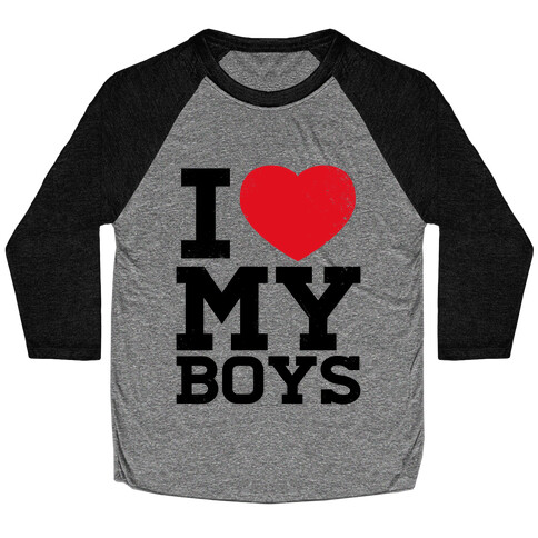 I Heart My Boys Baseball Tee